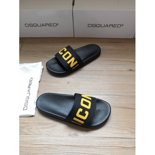 Replica Dsquared Slippers For Men #767465 $42.00 USD for Wholesale