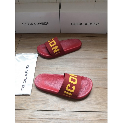 Replica Dsquared Slippers For Men #767470 $42.00 USD for Wholesale