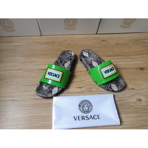 Replica Versace Slippers For Men #767510 $45.00 USD for Wholesale