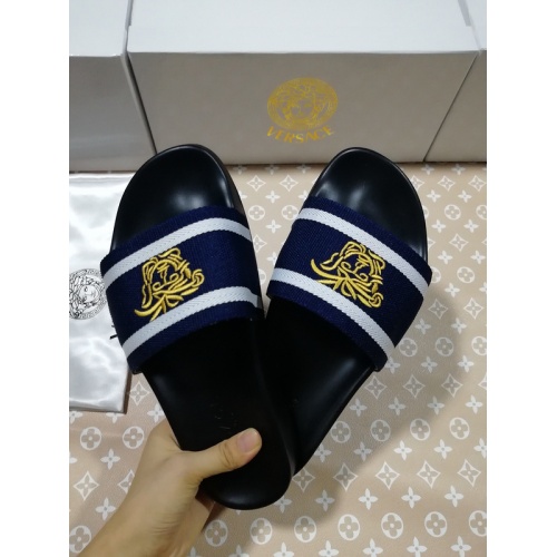Replica Versace Slippers For Men #767514 $43.00 USD for Wholesale