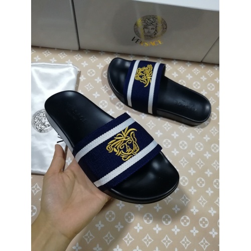 Replica Versace Slippers For Men #767514 $43.00 USD for Wholesale