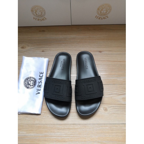 Replica Versace Slippers For Men #767526 $43.00 USD for Wholesale