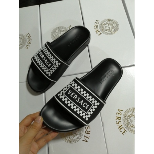 Replica Versace Slippers For Women #767550 $43.00 USD for Wholesale