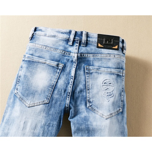 Replica Fendi Jeans For Men #767574 $45.00 USD for Wholesale