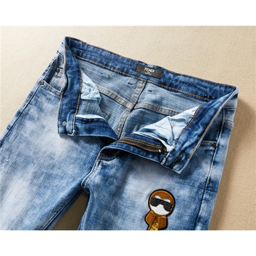 Replica Fendi Jeans For Men #767574 $45.00 USD for Wholesale