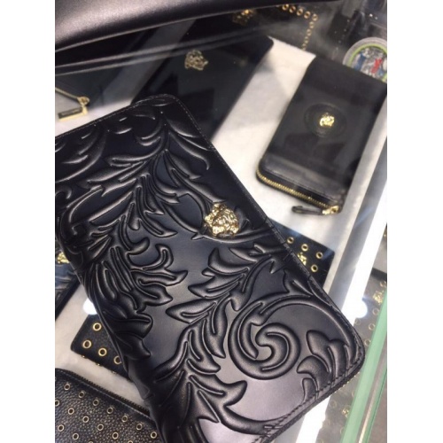 Replica Versace AAA Man Wallets #767735 $65.00 USD for Wholesale