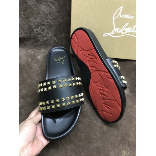 Replica Christian Louboutin CL Slippers For Men #769378 $68.00 USD for Wholesale