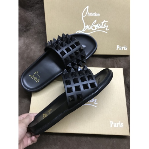 Replica Christian Louboutin CL Slippers For Men #769379 $68.00 USD for Wholesale