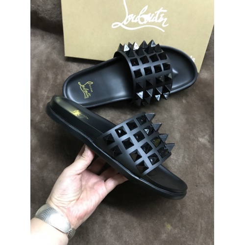 Replica Christian Louboutin CL Slippers For Men #769379 $68.00 USD for Wholesale