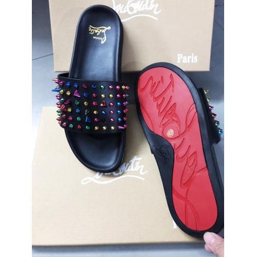 Replica Christian Louboutin CL Slippers For Men #769380 $72.00 USD for Wholesale