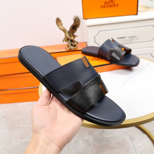 Replica Hermes Slippers For Men #769383 $45.00 USD for Wholesale