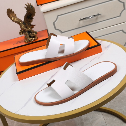 Replica Hermes Slippers For Men #769389 $45.00 USD for Wholesale