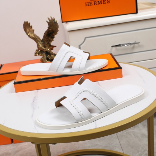 Replica Hermes Slippers For Men #769390 $45.00 USD for Wholesale