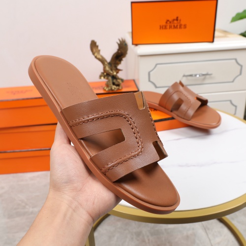Replica Hermes Slippers For Men #769391 $45.00 USD for Wholesale
