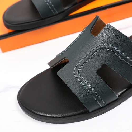 Replica Hermes Slippers For Men #769393 $45.00 USD for Wholesale