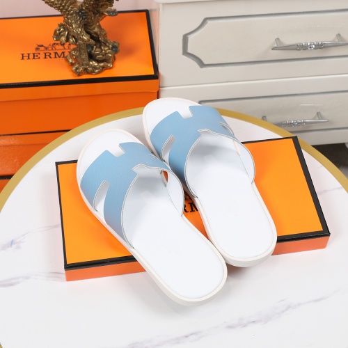 Replica Hermes Slippers For Men #769395 $45.00 USD for Wholesale
