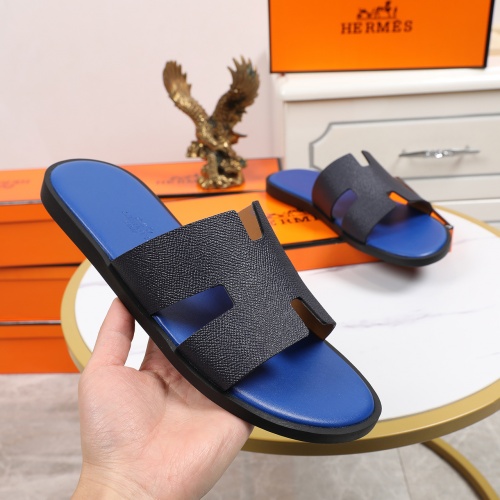 Replica Hermes Slippers For Men #769445 $45.00 USD for Wholesale