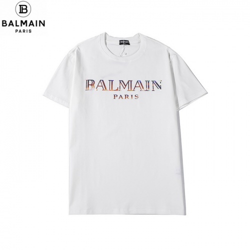 Balmain T-Shirts Short Sleeved For Men #771976 $25.00 USD, Wholesale Replica Balmain T-Shirts