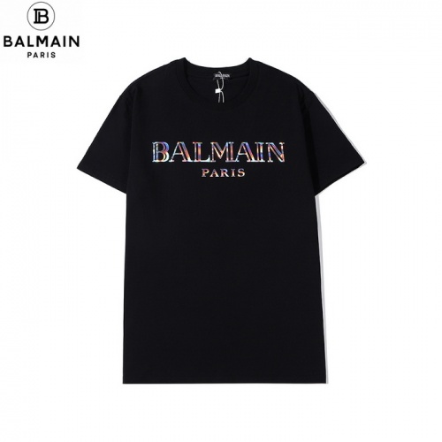 Balmain T-Shirts Short Sleeved For Men #771977 $25.00 USD, Wholesale Replica Balmain T-Shirts