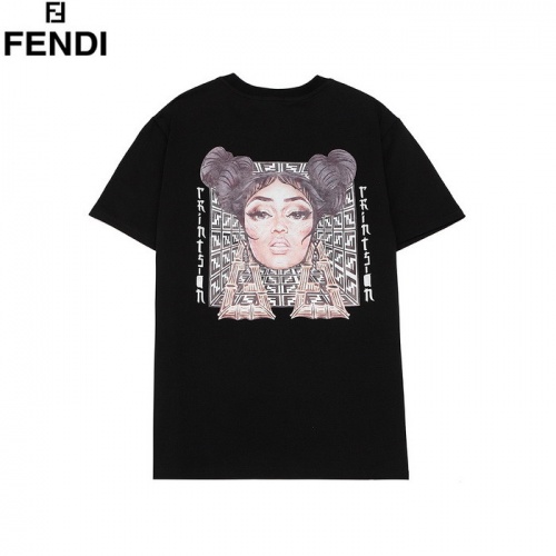 Fendi T-Shirts Short Sleeved For Men #772453 $25.00 USD, Wholesale Replica Fendi T-Shirts