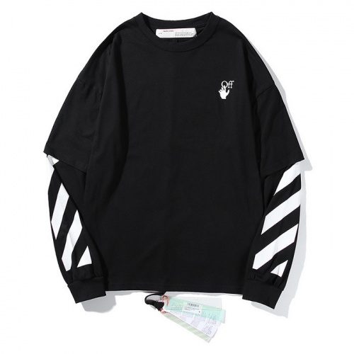 Replica Off-White T-Shirts Long Sleeved For Men #772647 $38.00 USD for Wholesale