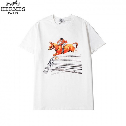 Hermes T-Shirts Short Sleeved For Men #773172 $27.00 USD, Wholesale Replica Hermes T-Shirts
