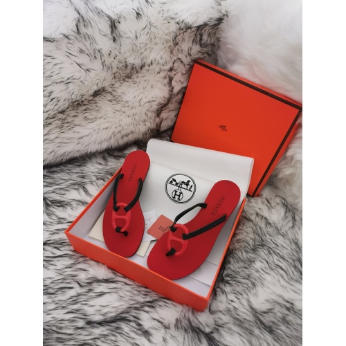 Replica Hermes Slippers For Women #774895 $45.00 USD for Wholesale