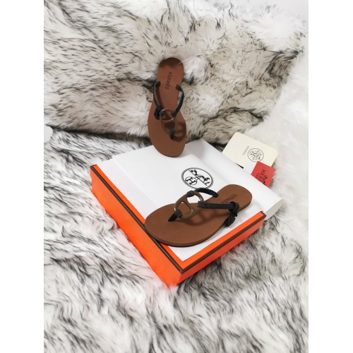 Replica Hermes Slippers For Women #774901 $45.00 USD for Wholesale