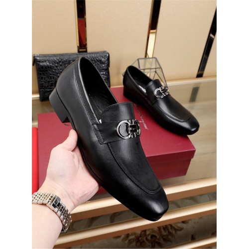 Replica Salvatore Ferragamo Leather Shoes For Men #775116 $88.00 USD for Wholesale