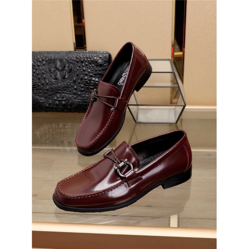 Salvatore Ferragamo Leather Shoes For Men #775117