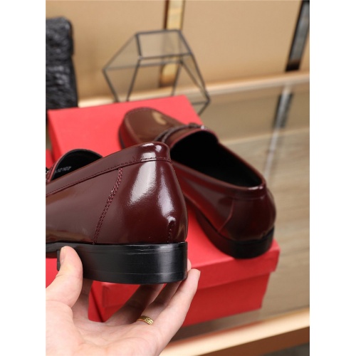 Replica Salvatore Ferragamo Leather Shoes For Men #775117 $92.00 USD for Wholesale