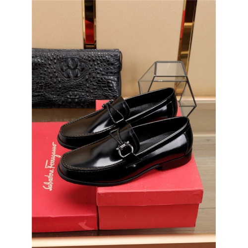 Replica Salvatore Ferragamo Leather Shoes For Men #775118 $92.00 USD for Wholesale