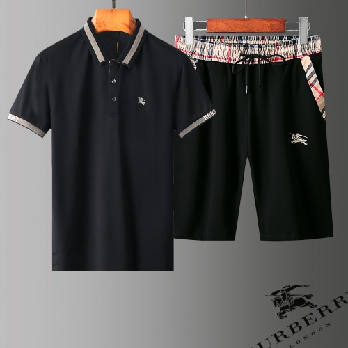 Burberry Tracksuits Short Sleeved For Men #779022 $60.00 USD, Wholesale Replica Burberry Tracksuits