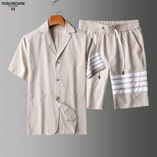 Thom Browne TB Tracksuits Short Sleeved For Men #779114 $76.00 USD, Wholesale Replica Thom Browne TB Tracksuits