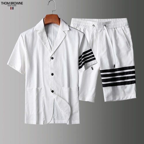 Thom Browne TB Tracksuits Short Sleeved For Men #779115 $76.00 USD, Wholesale Replica Thom Browne TB Tracksuits