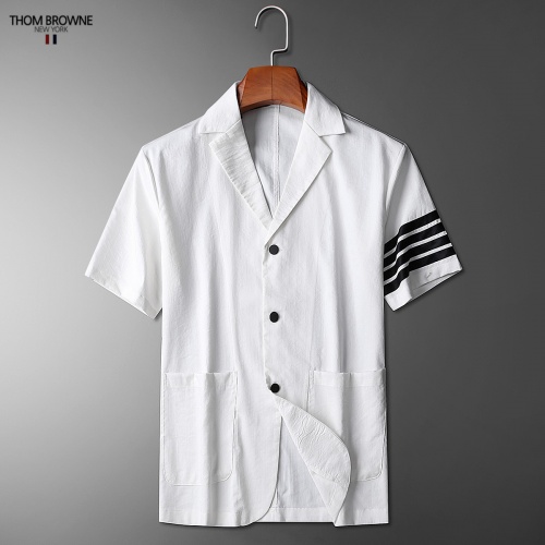 Replica Thom Browne TB Tracksuits Short Sleeved For Men #779115 $76.00 USD for Wholesale