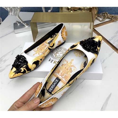 Replica Versace Flat Shoes For Women #779815 $81.00 USD for Wholesale