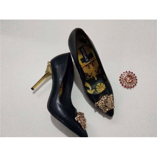Replica Versace High-Heeled Shoes For Women #779820 $83.00 USD for Wholesale