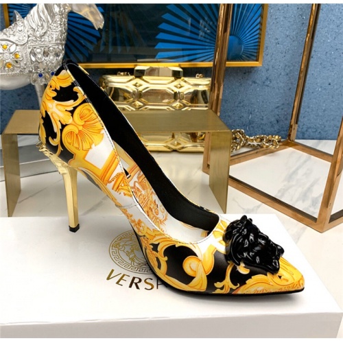 Replica Versace High-Heeled Shoes For Women #779823 $86.00 USD for Wholesale