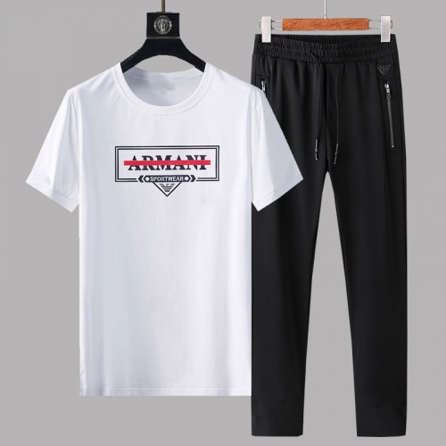 Armani Tracksuits Short Sleeved For Men #780314 $68.00 USD, Wholesale Replica Armani Tracksuits