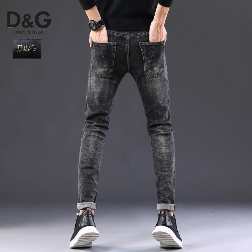 Replica Dolce & Gabbana D&G Jeans For Men #783552 $48.00 USD for Wholesale