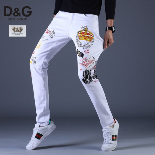 Replica Dolce & Gabbana D&G Jeans For Men #783553 $48.00 USD for Wholesale