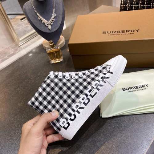 Replica Burberry High Tops Shoes For Women #783599 $89.00 USD for Wholesale