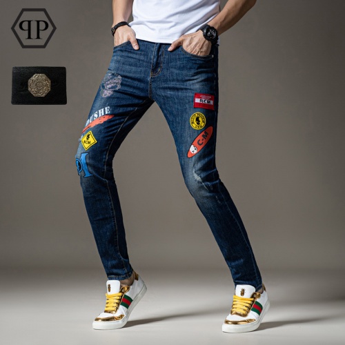 Replica Philipp Plein PP Jeans For Men #783647 $48.00 USD for Wholesale