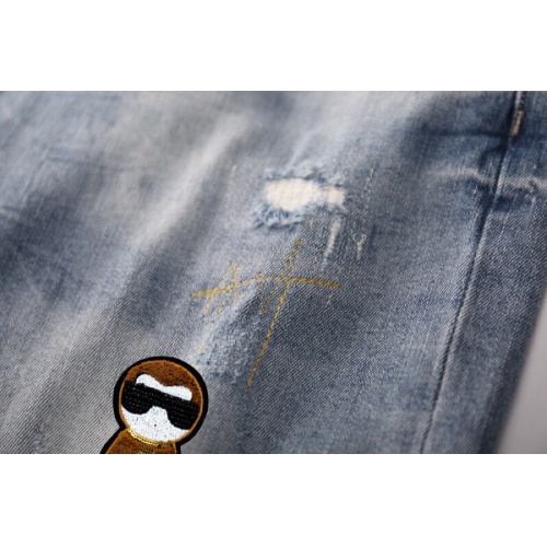 Replica Fendi Jeans For Men #784465 $40.00 USD for Wholesale