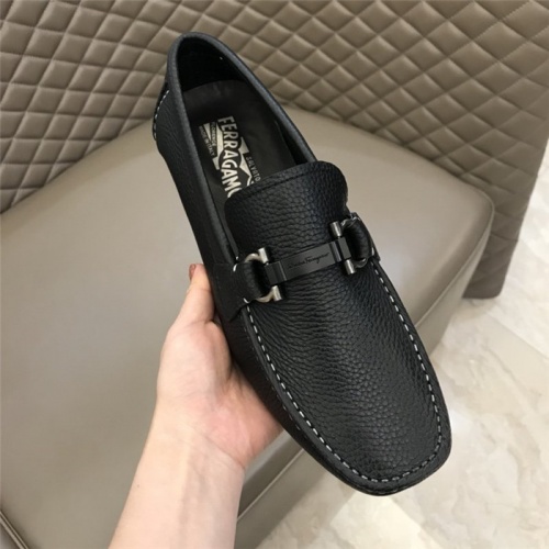 Replica Salvatore Ferragamo Leather Shoes For Men #785152 $80.00 USD for Wholesale