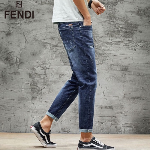 Replica Fendi Jeans For Men #785353 $45.00 USD for Wholesale
