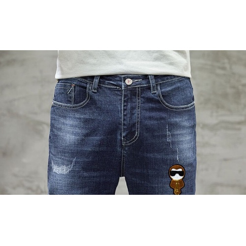 Replica Fendi Jeans For Men #785353 $45.00 USD for Wholesale