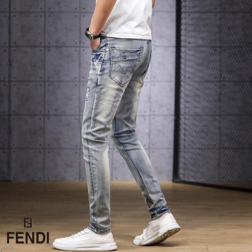 Replica Fendi Jeans For Men #785354 $45.00 USD for Wholesale