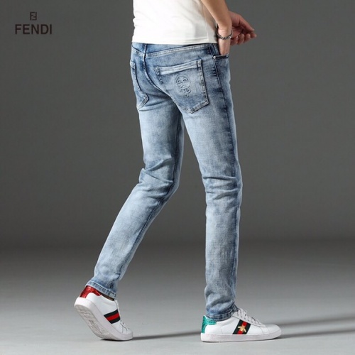 Replica Fendi Jeans For Men #785356 $45.00 USD for Wholesale